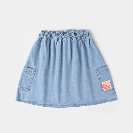 Girls Denim Skirt Hello-LIGHT BLUE