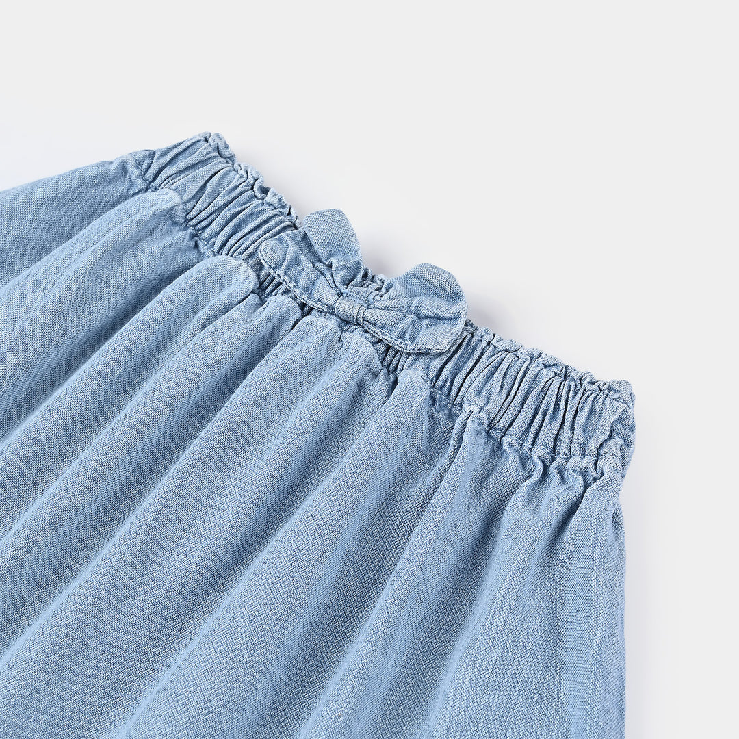 Girls Denim Skirt Hello-LIGHT BLUE