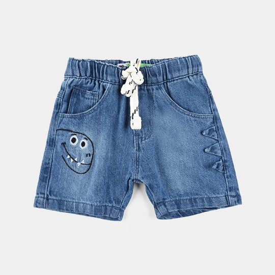 Infant Boys Denim Shorts Dino-Mid Blue