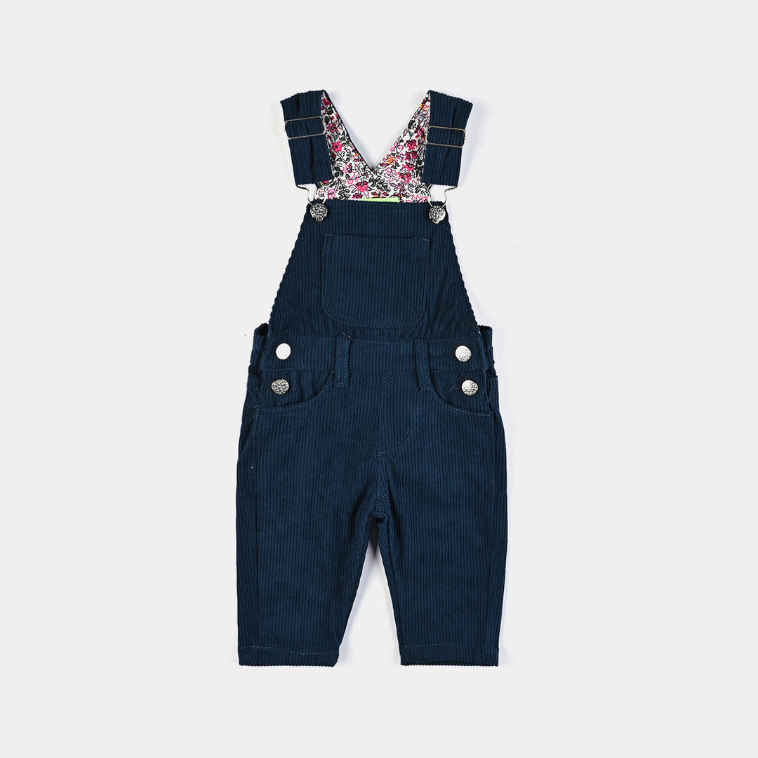 Infant Girls Corduroy Dangri-Teal Blue