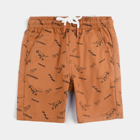 Boys Cotton Twill Short Fearless Dino