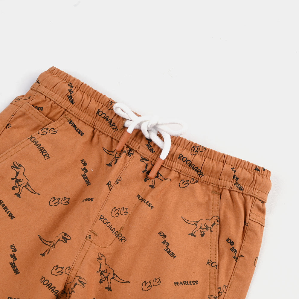 Boys Cotton Twill Short Fearless Dino