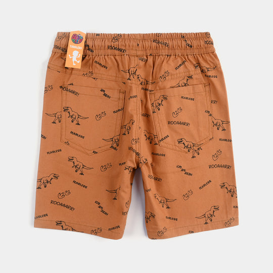 Boys Cotton Twill Short Fearless Dino