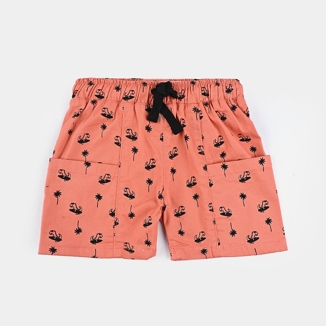 Infant Boys Cotton Twill Short Dino And Surf