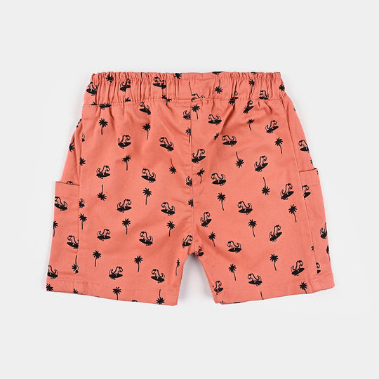 Infant Boys Cotton Twill Short Dino And Surf