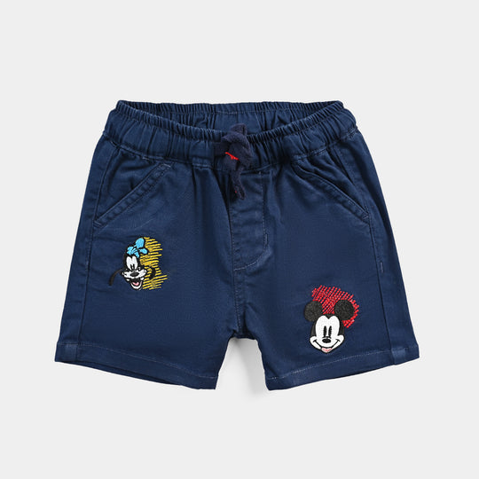 Infant Boys Cotton Twill Short-Navy Blue