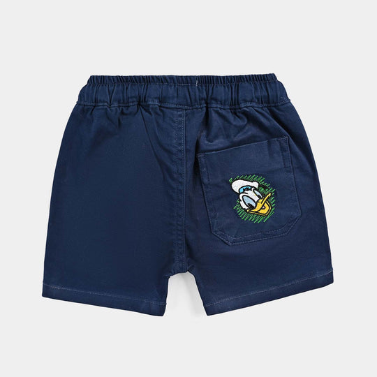 Infant Boys Cotton Twill Short-Navy Blue