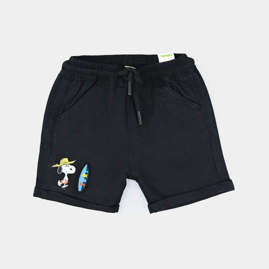 Infant Boys Cotton Twill Short Surf-BLACK