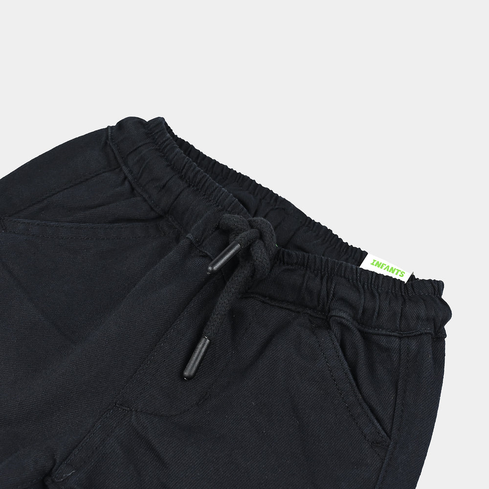 Infant Boys Cotton Twill Short Surf-BLACK