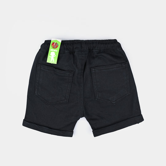 Infant Boys Cotton Twill Short Surf-BLACK