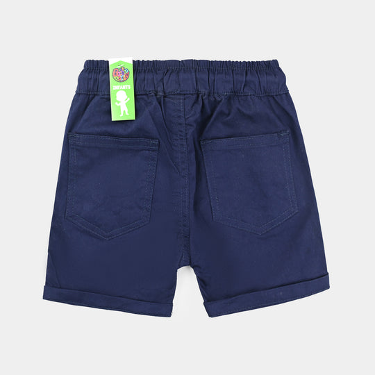 Infant Boys Cotton Twill Short Surf-Navy Blue