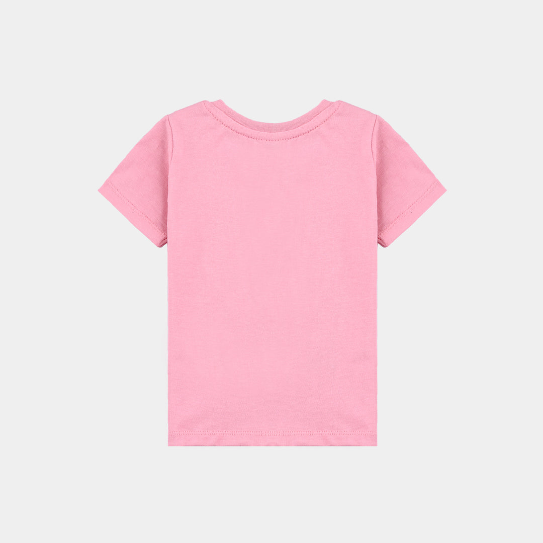 Infant Girls Cotton Jersey T-Shirt Sprinkle-C.Pink