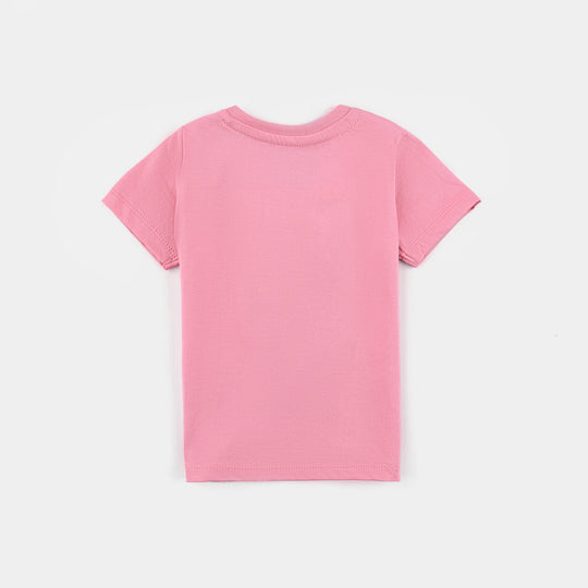 Infant Girls Cotton Jersey T-Shirt-C.Pink