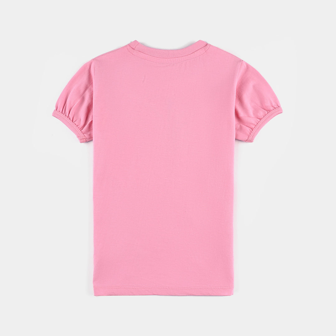 Girls Cotton Jersey T-Shirt H/S Pineapple-C Pink