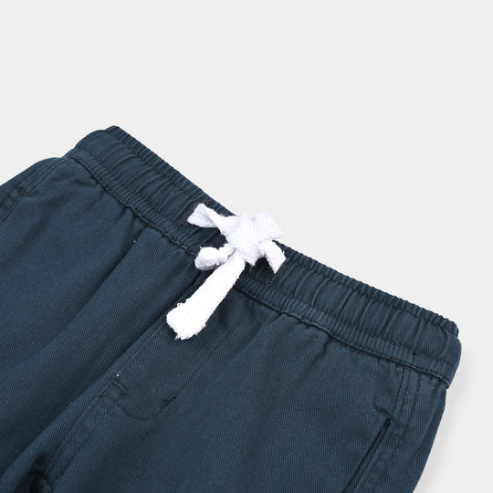 Infant Boys Cotton Twill Pant Happy-Navy Blue