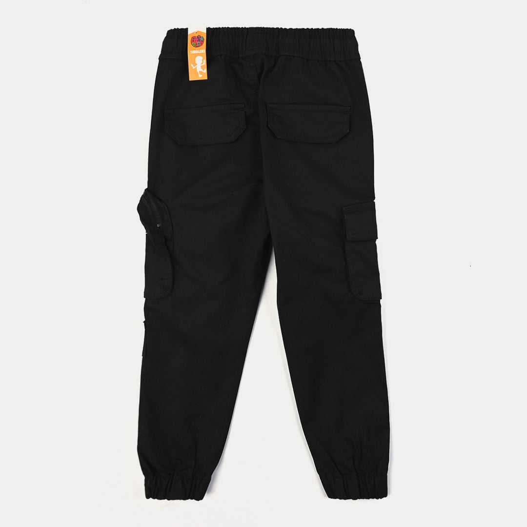 Boys Cotton Twill Pant Craft-BLACK