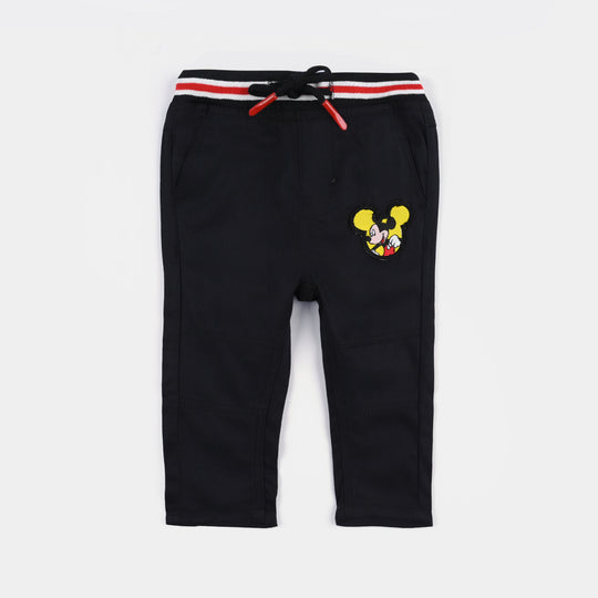 Infant Boys Cotton Twill Pant-BLACK