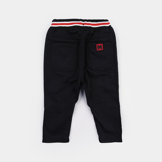 Infant Boys Cotton Twill Pant-BLACK