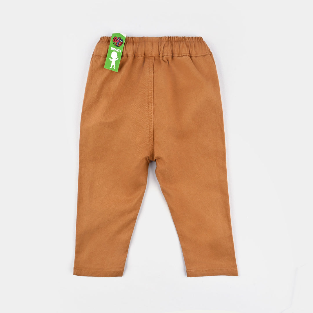 Infant Boys Cotton Twill Pant Lion King-Lt.Brown