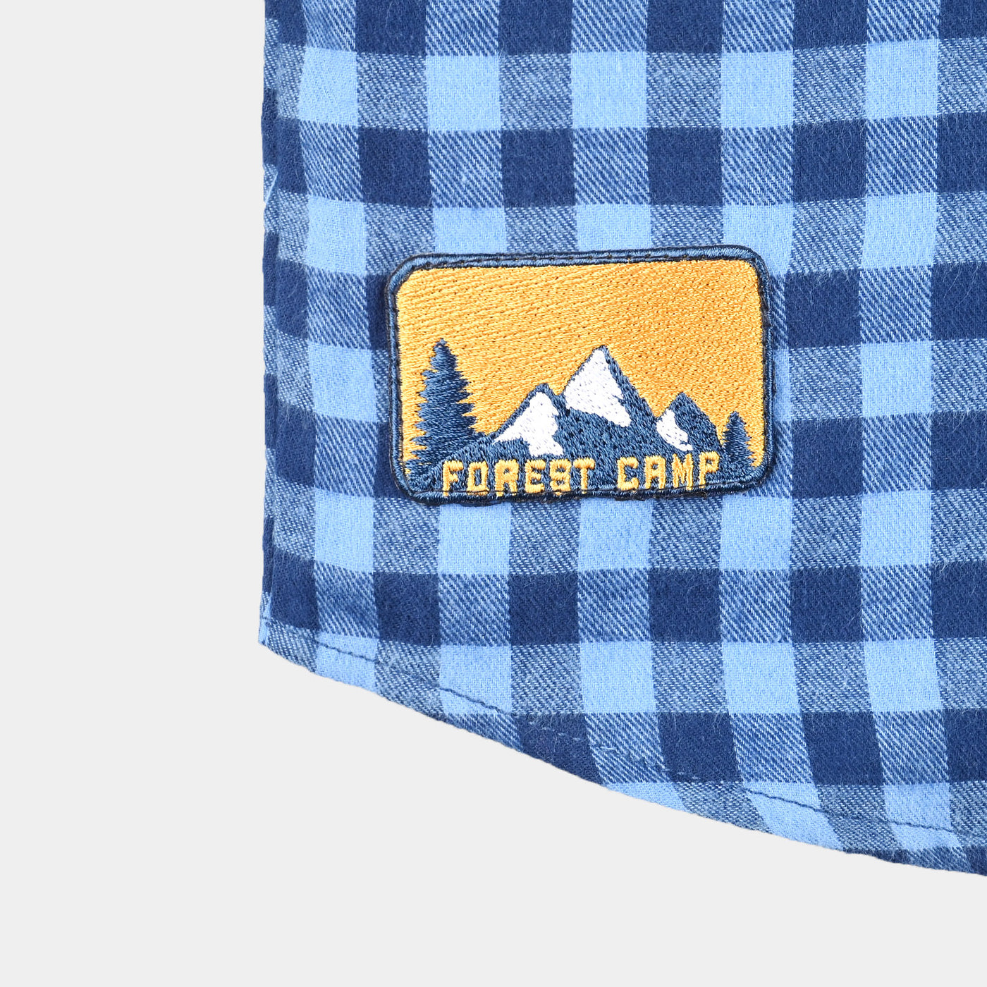 Boys Flannel Casual Shirt F/S (Forest Camp)-Blue