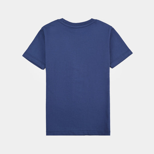 Boys Cotton Jersey T-Shirt H/S-Navy Blue