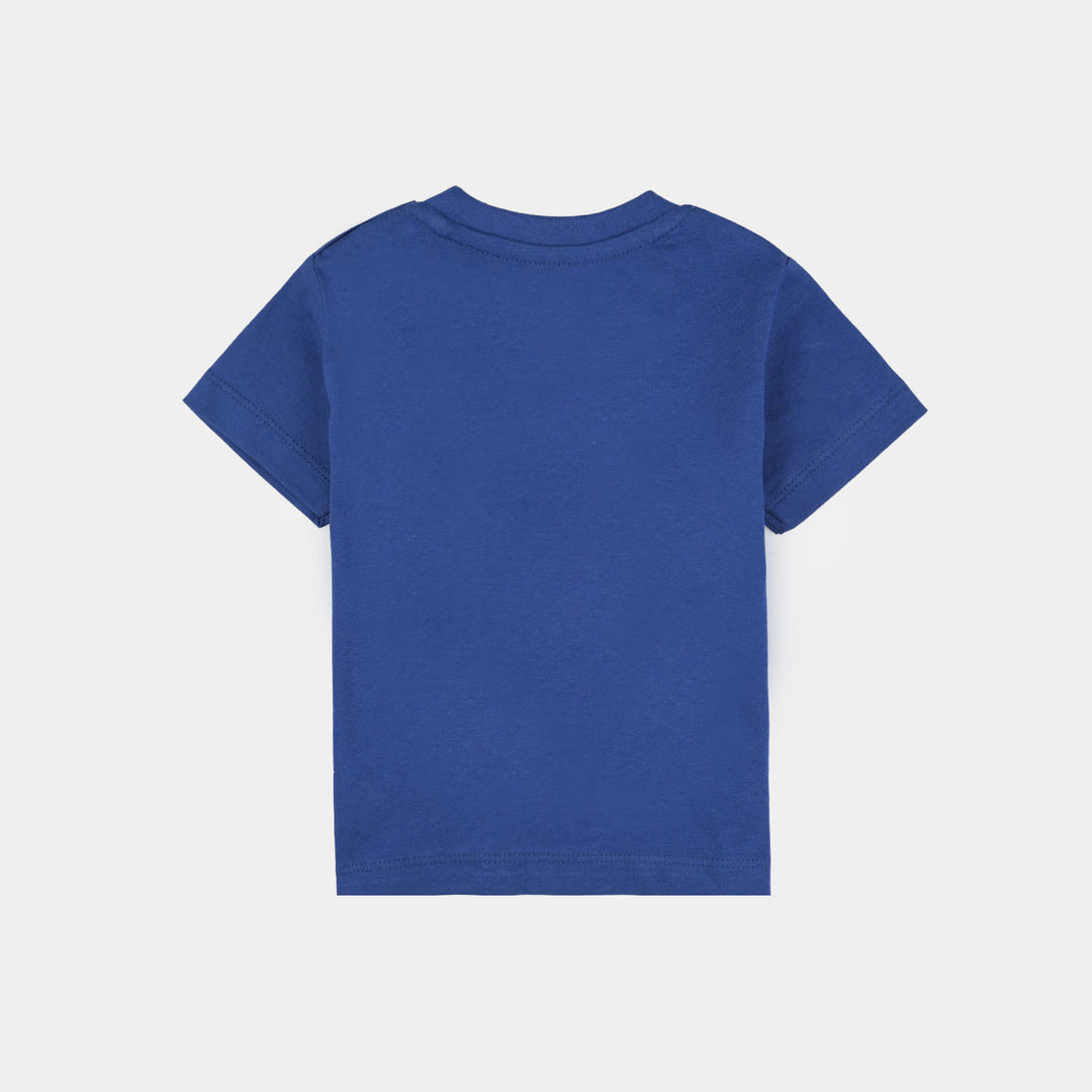 Infant Boys Cotton Jersey T-Shirt Character-Navy Blue