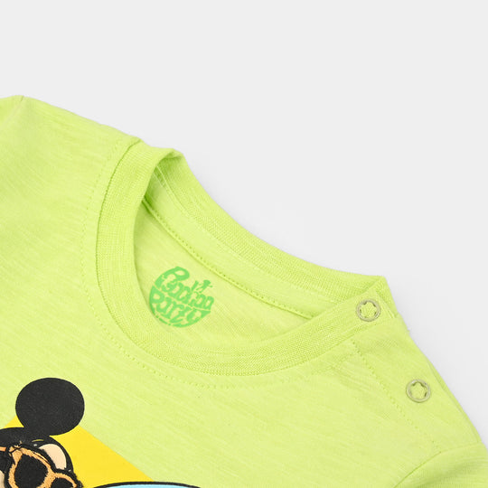 Infant Boys Cotton Jersey T-Shirt -Sharp.Gren