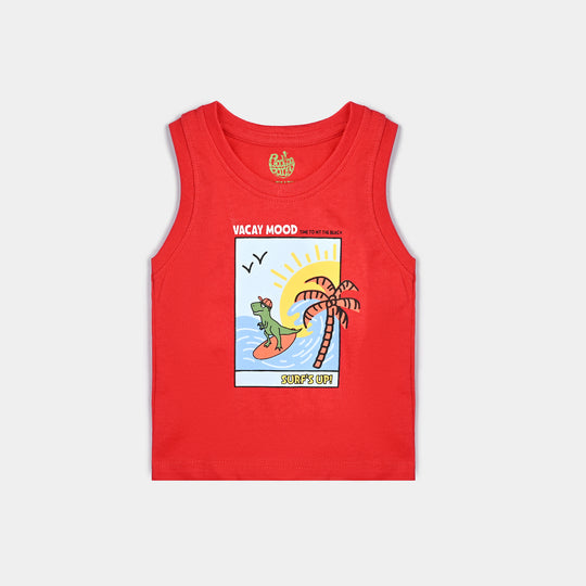 Infant Boys Cotton Jersey Sando Vacay Mood-H.R.Red