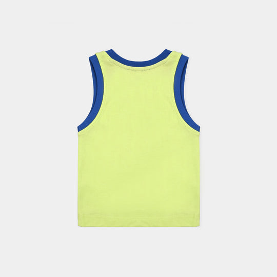 Infant Boys Cotton Jersey Sando Mickey Surf-Sharp Green