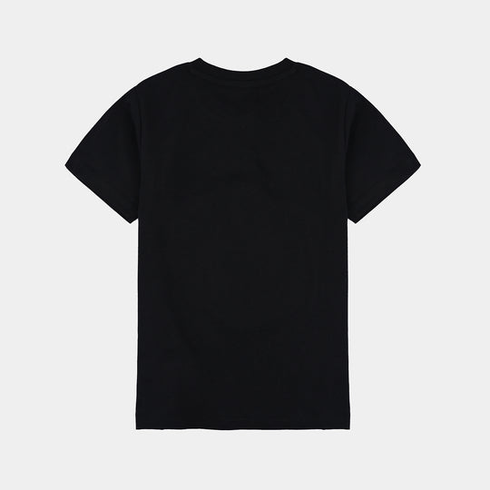 Boys Cotton Jersey T-Shirt H/S Keep It Cool-Jet Black