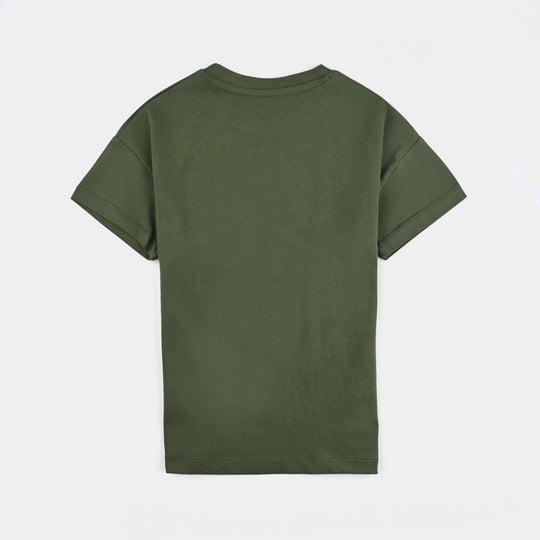 Boys Cotton Jersey T-Shirt H/S-Chive