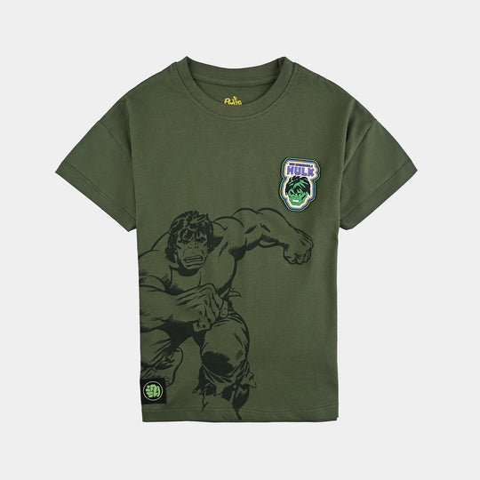 Boys Cotton Jersey T-Shirt H/S -Chive