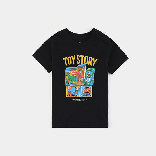 Infant Boys Cotton Jersey T-Shirt Toy Story-Jet Black