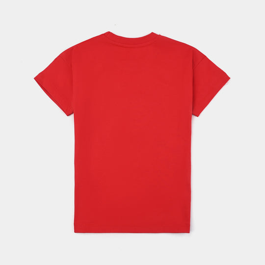 Boys Cotton Jersey T-Shirt H/S Joy Stick-HR.Red