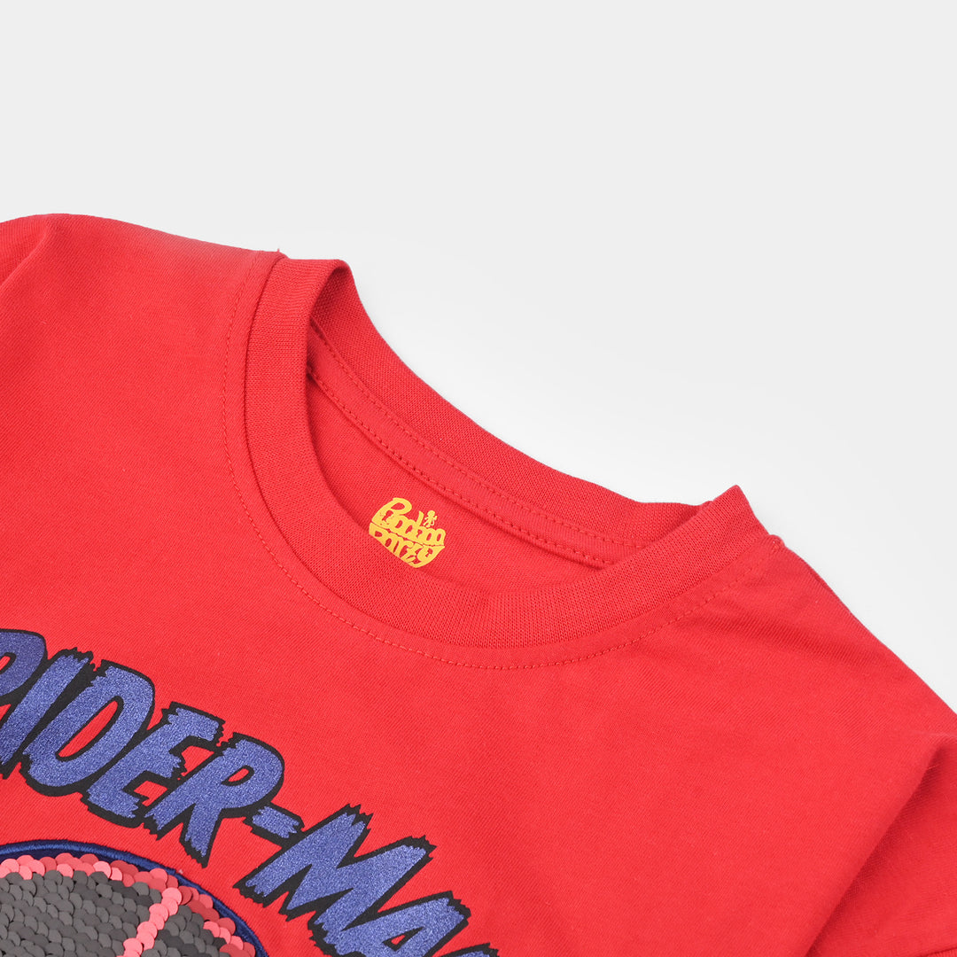 Boys Cotton Jersey T-Shirt H/S-HR.Red