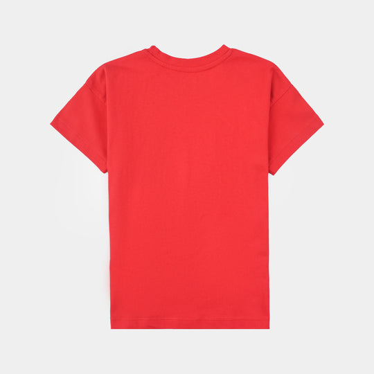 Boys Cotton Jersey T-Shirt H/S-HR.Red