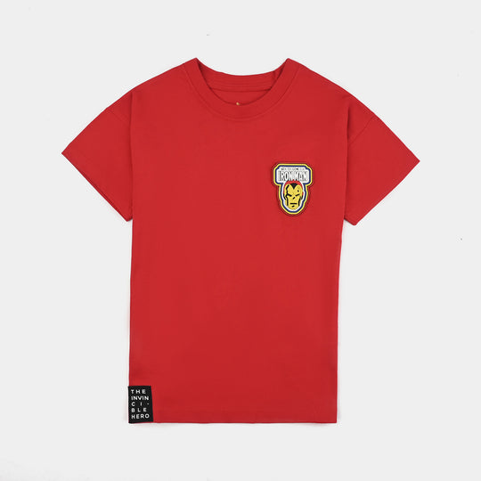 Boys Cotton Jersey T-Shirt H/S-HR.Red