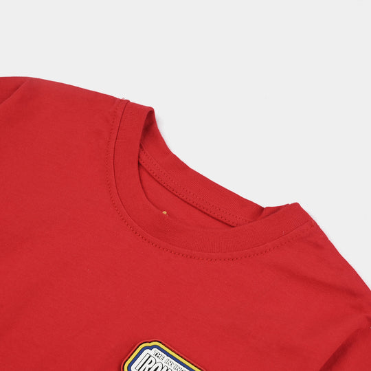 Boys Cotton Jersey T-Shirt H/S-HR.Red