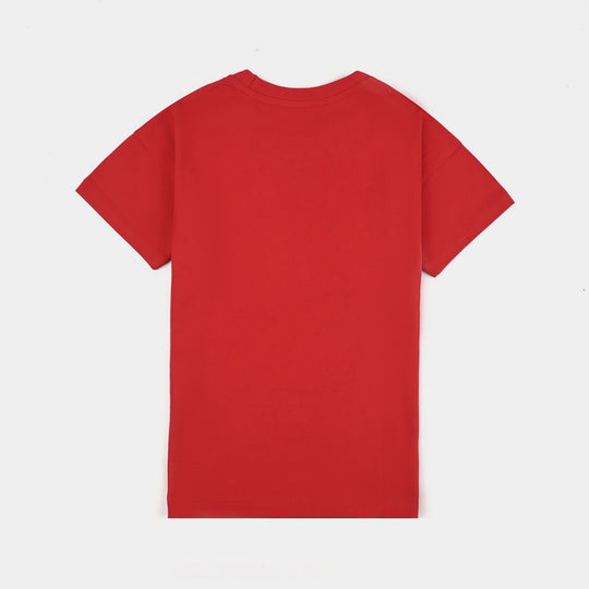 Boys Cotton Jersey T-Shirt H/S-HR.Red