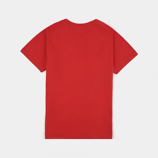 Boys Cotton Jersey T-Shirt H/S-HR.Red