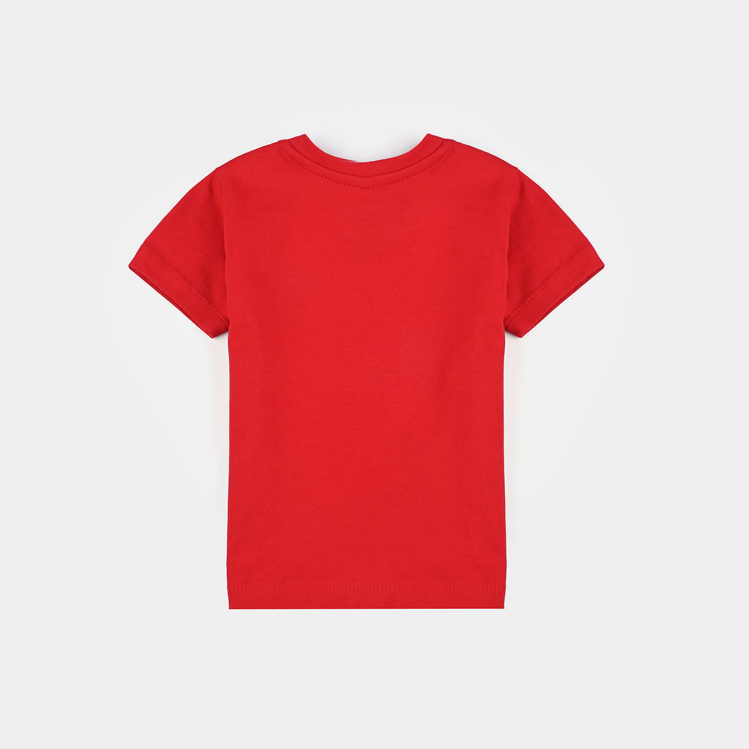 Infant Boys Cotton Jersey T-Shirt Ready For A Roar Trip-HR.Red