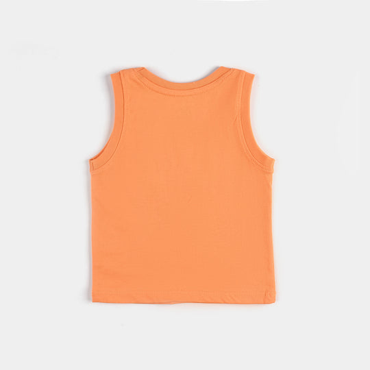 Infant Boys Cotton Jersey Sando Relax-Orange