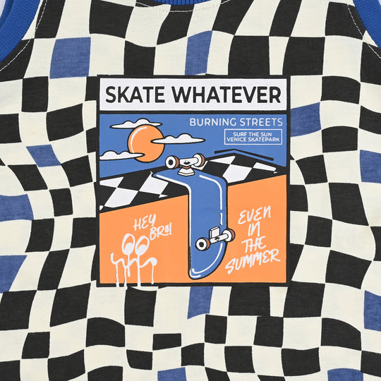 Boys Cotton Jersey Sando Skate Whatever-Vanilla Ice