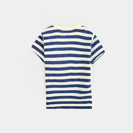 Infant Boys Cotton Jersey Round Neck T-Shirt (Fish & Crab) - Multicolor