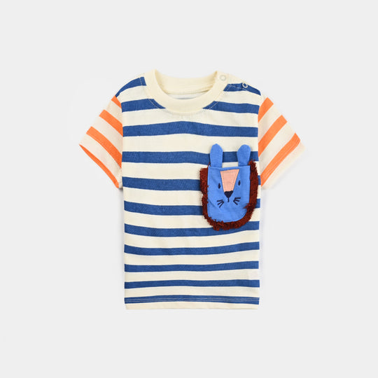 Infant Boys Cotton Jersey T-Shirt (Bear) - Multi