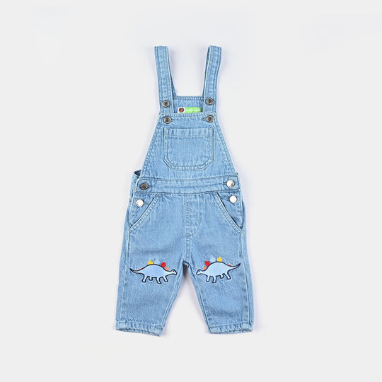 Infant Boys Denim rigid Denim Dungaree Dino-LIGHT BLUE