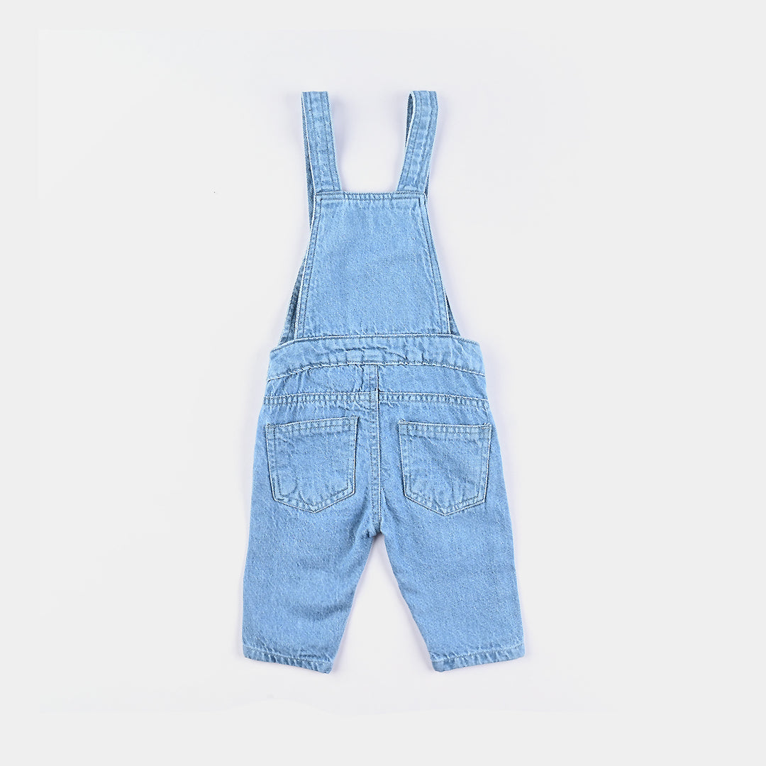 Infant Boys Denim rigid Denim Dungaree Dino-LIGHT BLUE