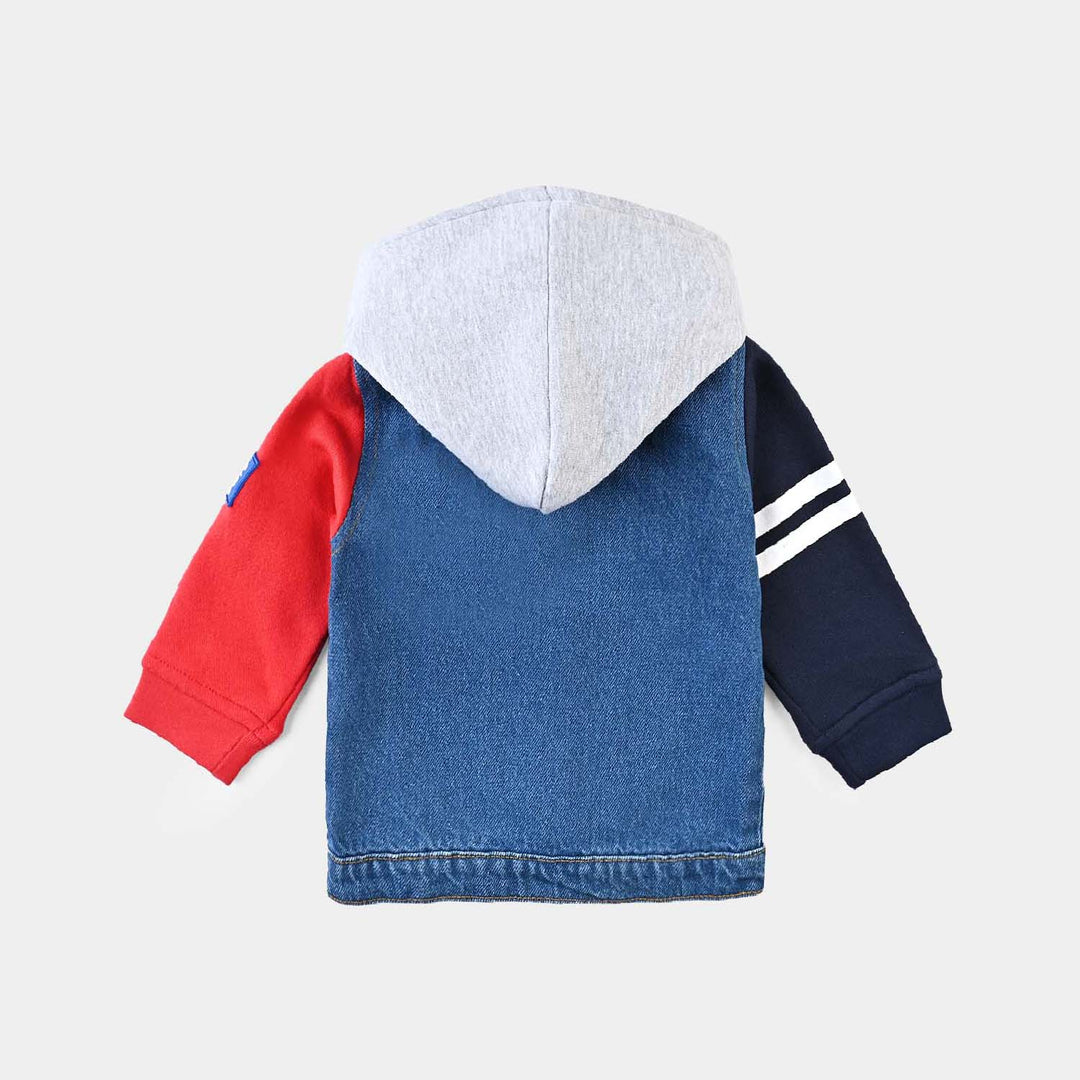 Infant Boys Denim rigid Woven Jacket Cool Dude-Mid Blue