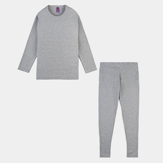 Kids Unisex Thermal Inner Suit-H.grey