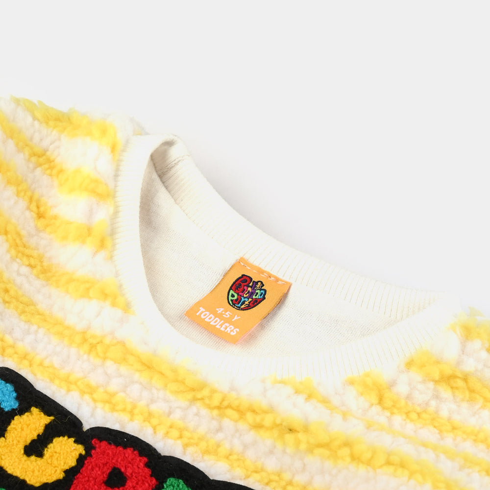 Boys Sherpa SweatShirt Super Mario-Yellow